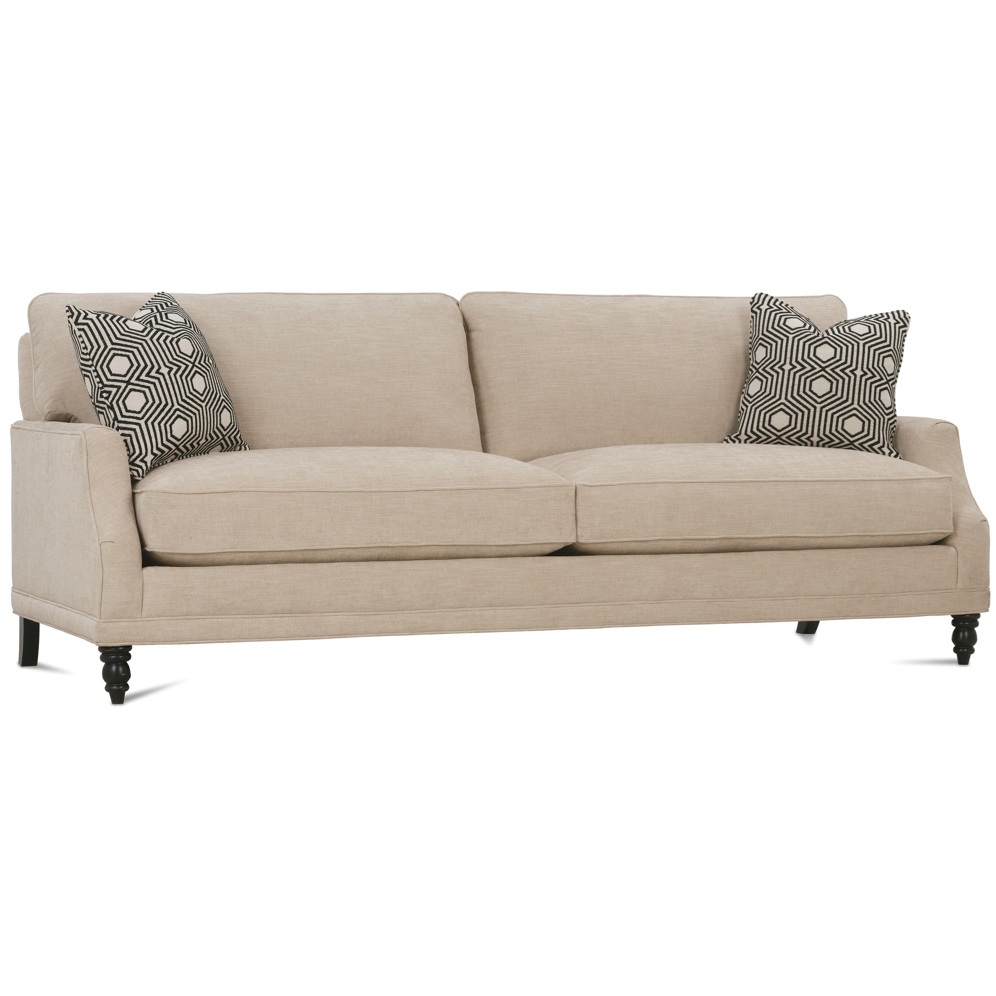 Rowe My Style II AS200K033 Customizable 2 Seat Sofa with Scooped Arms